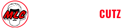 Logo for Major League Cutz with stylized text "MLC" over a graphic of a person's face with hair, and "Major League Cutz" written beside it.